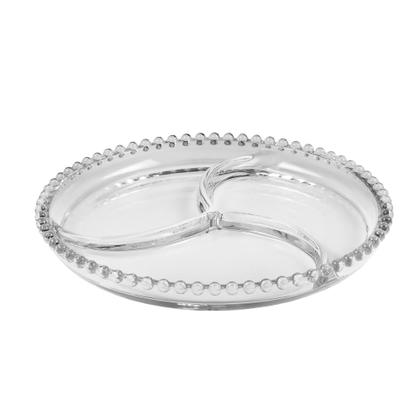 Imagem de Petisqueira 24 cm de cristal transparente Pearl Wolff - 27890