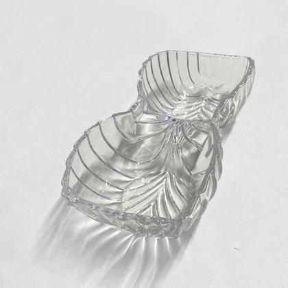 Imagem de Petisqueira Bomboniere Em Vidro Com 2 Divisórias Relevo Luxo Para Petiscos