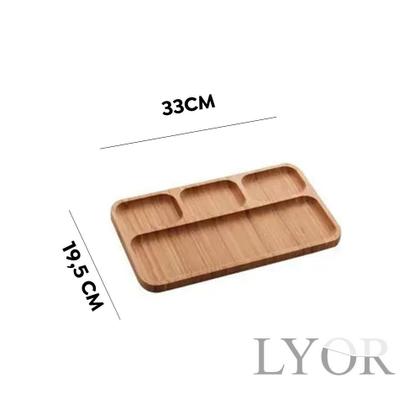 Imagem de Petisqueira C/4 Divisorias de Bambu Linea Lyor 3319,51,5cm