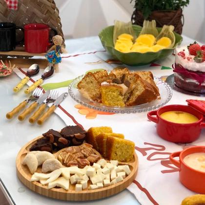 Imagem de Petisqueira C/ 5 Divisórias De Bambu Round  25x25x1,6cm