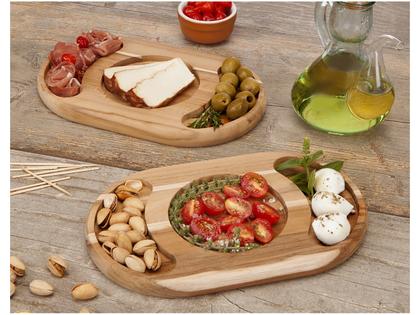 Imagem de Petisqueira de Madeira Oval 2 Peças