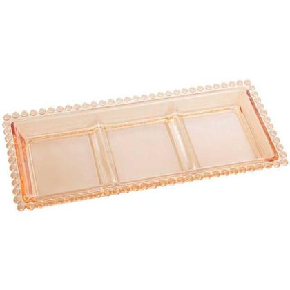 Imagem de Petisqueira Diamante Com 3 Divirsoria Fullfit Cristal Led Ambar 27741 - Full Fit