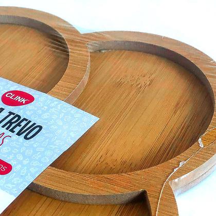 Imagem de Petisqueira Gamela com 4 Divisórias para Churrasco 24cm Tipo Trevo Frios