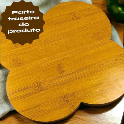 Imagem de Petisqueira Gamela Trevo 29cm Bandeja 4 Divisórias Aperitivo