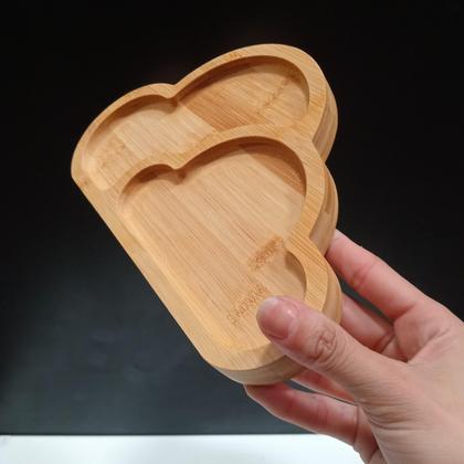 Imagem de Petisqueira Home&Co 2x25x15cm Bambu Natural para Servir na Mesa Posta e Cozinha
