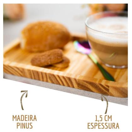 Imagem de Petisqueira Madeira Tábua para Servir Queijos e Petiscos