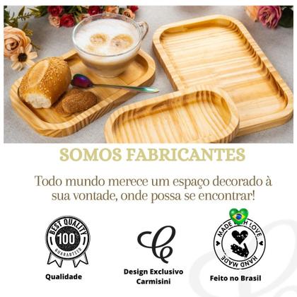 Imagem de Petisqueira Madeira Tábua para Servir Queijos e Petiscos