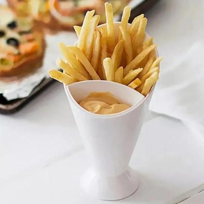 Imagem de Petisqueira Para Batata Fritas C/ Divisória P/ Molho - 2 Pçs