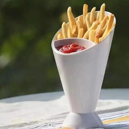 Imagem de Petisqueira Para Batata Fritas C/ Divisória P/ Molho - 2 Pçs