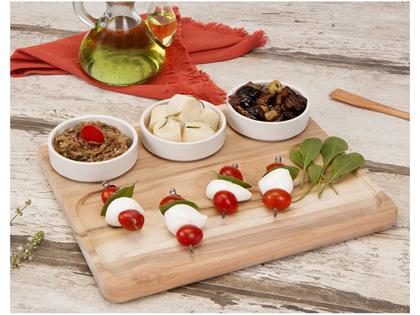 Imagem de Petisqueira Porcelana com Pote Retangular