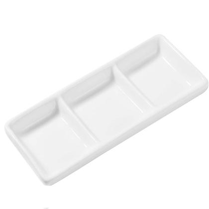 Imagem de Petisqueira Retangular em Melamina 3 Divisórias 22cm