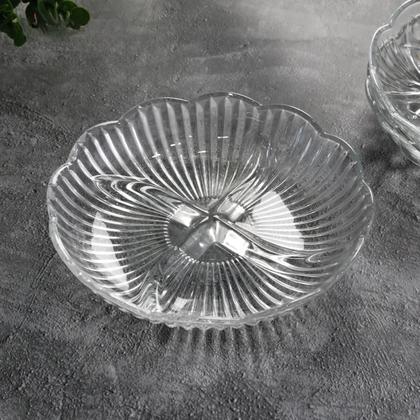 Imagem de Petisqueira Tabua De Frios Redonda 4 Divisorias Vidro 18,3cm