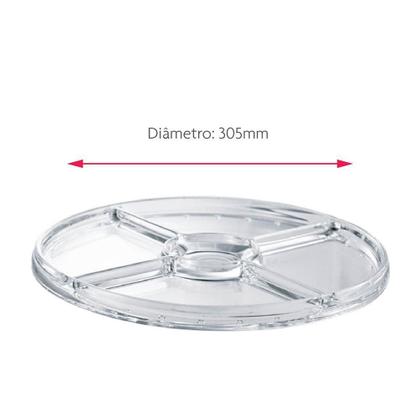 Imagem de Petisqueira Vidro Monaco, Petisqueira de Vidro 2 Em 1 para Petiscos e Frios Ruvolo