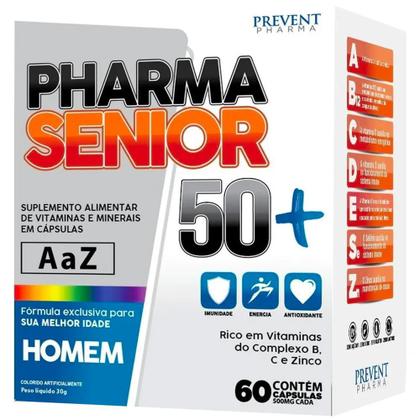 Imagem de Pharma Senior Homem 50+ Imunidade Energia Antioxidante 60 Caps Prevent