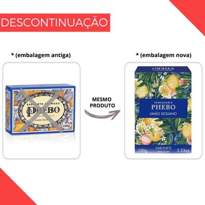 Imagem de Phebo Limão Siciliano Cremoso Granado Sabonete 100g