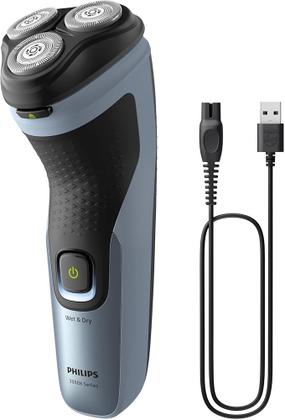 Imagem de Philips Barbeador Elétrico Masculino Uso Seco e Molhado Cabeças flexíveis 3D com Aparador Retrátil X306303