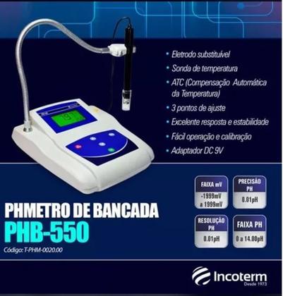 Imagem de Phmetro De Bancada Incoterm, Medidor De Ph Digital, Phb-550