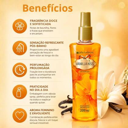 Phytoderm Deo Colônia Vanilla Kiss 200ml - Perfume Feminino