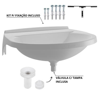 Imagem de Pia Banheiro 8L + Kit Banheiro + Engate + Torneira + Sifão