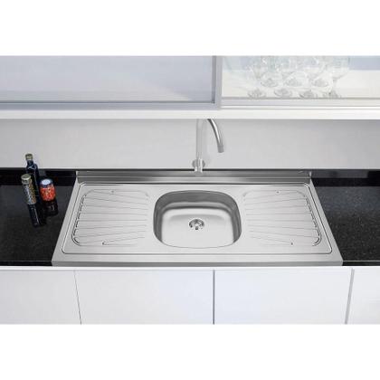 Imagem de Pia De Apoio Tramontina New Raggi 40 Em Aço Inox 120 X 52 Cm