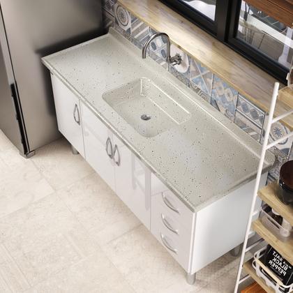 Imagem de Pia Sintética Para Cozinha 120cm x 55cm AJ Rorato