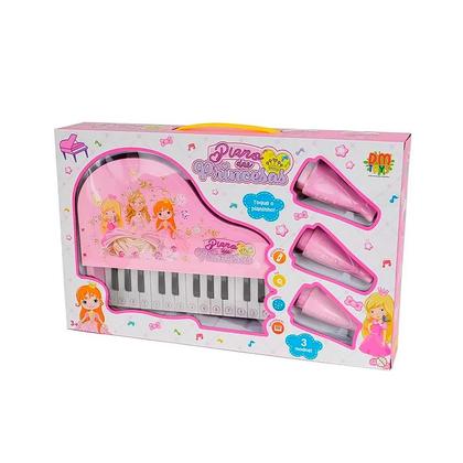 Imagem de Piano das Princesas Luzes e Musica com 3 Modos DMT6599 - DM Toys