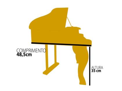 Imagem de Piano de cauda turbo infantil 30 teclas branco