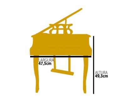 Imagem de Piano de cauda turbo infantil 30 teclas vermelho