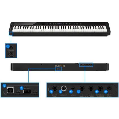Imagem de Piano Digital Casio Privia Px-s3100bk Preto 
