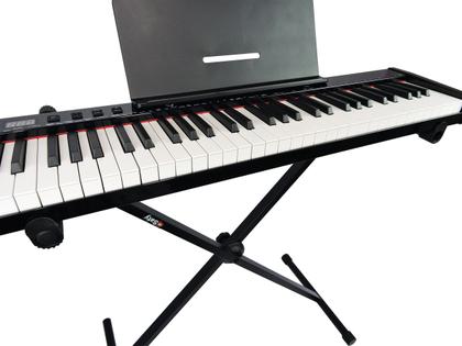 Imagem de Piano Digital Eletrônico 61 Teclas Arranjador Konix PH61S MIDI e Bateria Recarregável com Suporte Pedestal
