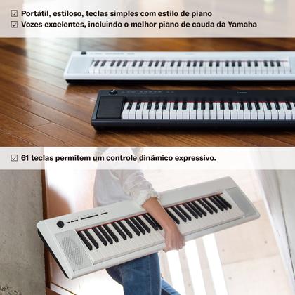 Piano Digital NP 12 B Piaggero Preto 61 Teclas com Fonte Bivolt