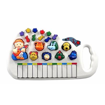 Imagem de Piano Infantil Musical Educativo Som De Animais Fazenda .(Branco)