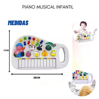 Imagem de Piano Infantil Musical Educativo Som De Animais Fazenda