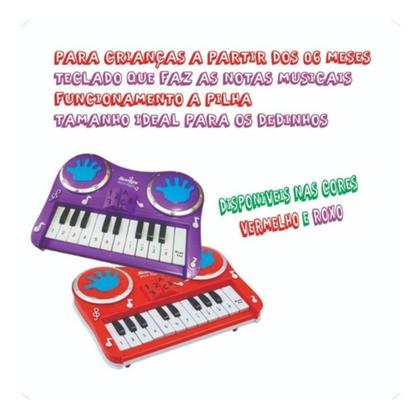 Imagem de Piano infantil pianinho teclado musical bebe criança brinquedo som estilo profissional com pezinho