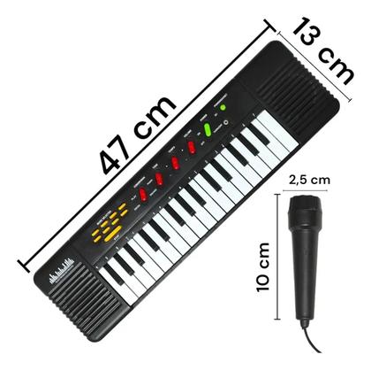 Imagem de Piano Teclado Eletrônico Infantil 32 Teclas Com Microfone