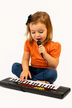 Imagem de Piano Teclado Eletrônico Infantil 32 Teclas Com Microfone