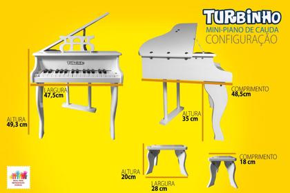 Imagem de Piano  turbo infantil 30k teclas turbinho preto