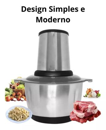 Imagem de Picador Moedor De Carne Legumes Temperos Caseiro Elétrico 3l