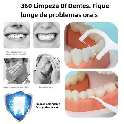 Imagem de Picaretas de Fio Dental Descartáveis Ultrafinas (600 Unidades) - Pacote Familiar