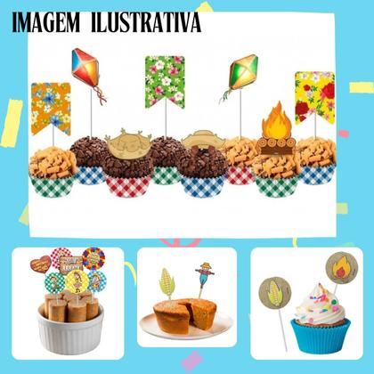 Imagem de Picks para Doces C/8un Festa Junina Arraia São João