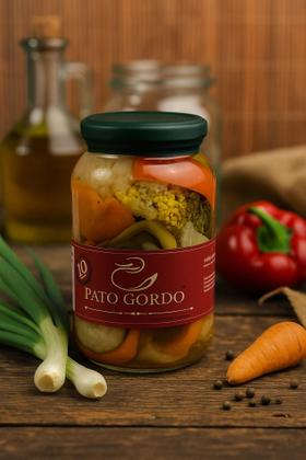 Imagem de Picles De Legumes Misto Em Conserva Pato Gordo Vidro 370g