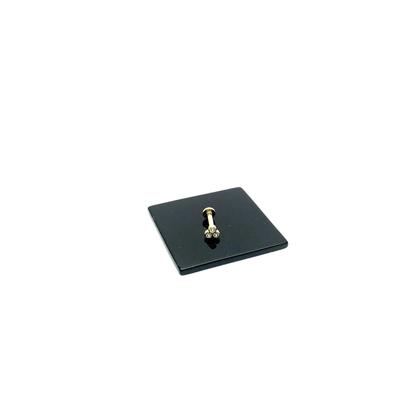 Imagem de Piercing 6mm Triangulo 3 Pedra Branca Labret Placa MicroDermal Ouro 18k K030
