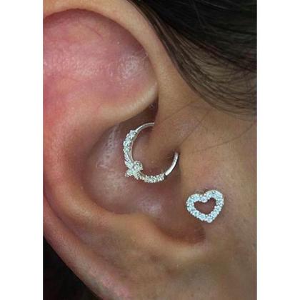 Imagem de Piercing Abelha Zircônias Prata 925 para hélix e daith