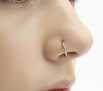 Imagem de Piercing Argola Articulada em Titânio com 0.8mm para Aba Nasal - Fininha