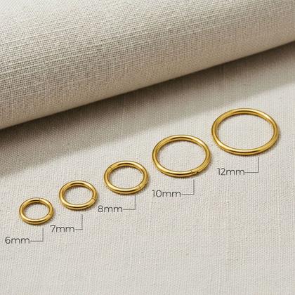 Imagem de Piercing Argola Articulada em Titânio PVD Dourado