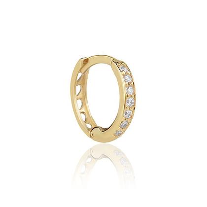 Imagem de Piercing Argola De Ouro 18k Com Zircônias Hélix Cartilagem