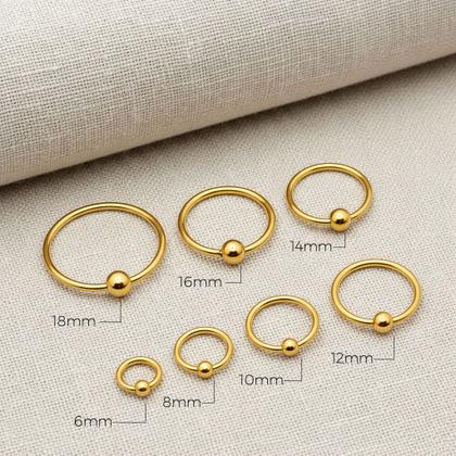 Imagem de Piercing Captive Aço Cirúrgico Dourado PVD