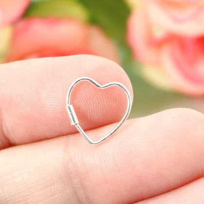 Imagem de Piercing Coração Prata Legitima 925