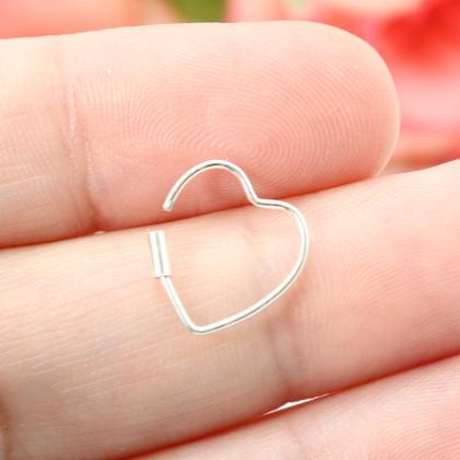 Imagem de Piercing Coração Prata Legitima 925