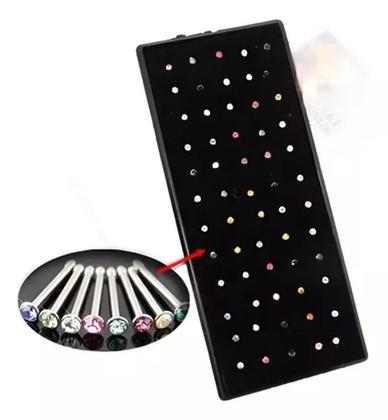 Imagem de Piercing De Nariz Com Zircônia 40 Peças - Atacado Ref: 387